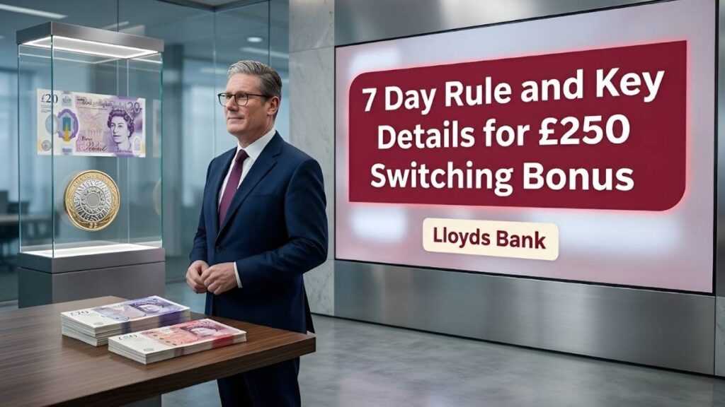 Lloyds Bank règle des 7 jours expliqué : comment obtenir facilement votre bonus de 250 £ en changeant de compte